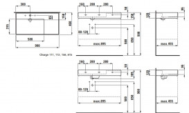 Раковина для ванной Laufen Kartell 90х46 см полка справа c 1 отверстием керамика черный матовый H8103387161111
