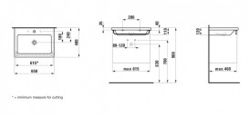 Раковина для ванної Laufen Living 65х48 см без отворів під змішувач кераміка білий H8164310001091