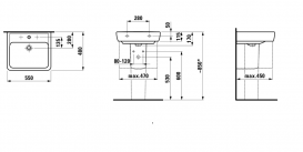 Раковина для ванной Laufen Pro A подвесная 55 см белый H8189510001041