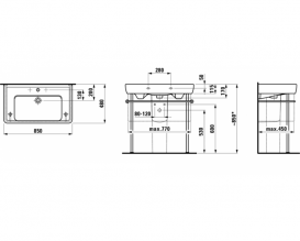 Раковина для ванної Laufen Pro А підвісна 85 см білий з покриттям LCC H8139564001041