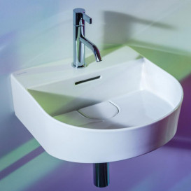 Раковина для ванной Laufen Sonar 41х42 см с 1 отверстием шлифованная керамика белый H8163410001041