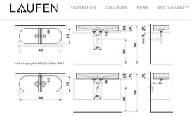 Раковина для ванной Laufen Sonar двойная 100х37 см керамика белый H8123490001121