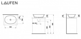 Раковина для ванной Laufen The New Classic 55х38 см без перелива керамика белый H8128520001121