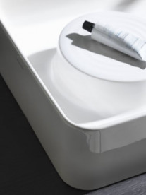 Раковина для ванної Laufen Val 55х36 см без отворів під змішувач білий кераміка з покриттям LCC H8122824001091