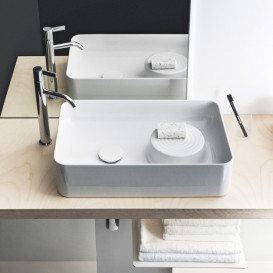 Раковина для ванної Laufen Val 55х36 см без отворів без переливу кераміка білий матовий H8122827571121