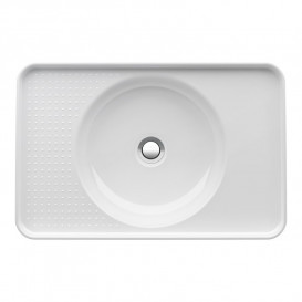 Раковина для ванной Laufen Val 55х36 см без отверстий без перелива керамика белый матовый H8172817571121