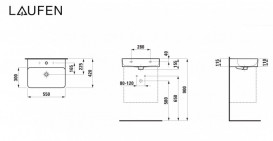 Раковина для ванной Laufen Val 55х42 см с 3 отверстиями под смеситель керамика белый с покрытием LCC H8102824001081