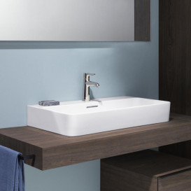 Раковина для ванной Laufen Val 65х42 см с 1 отверстием шлифованная керамика белый матовый H8162847571041