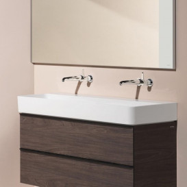 Раковина для ванной Laufen Val 95х42 см без отверстий под смеситель керамика белый матовый H8102877571121