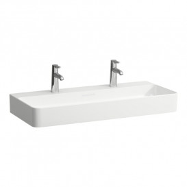 Раковина для ванної Laufen Val 95х42 см із 2 отворами під змішувач кераміка білий матовий H8102877571151
