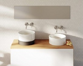 Раковина для ванної Marmorin Duo I накладна без крила литий камінь білий P_U_536_01_0380