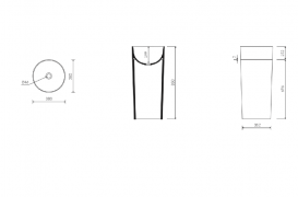Раковина для ванної Marmorin Duo S підлоги литий камінь білий P_U_536_09_0380