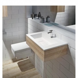 Раковина для ванної Marmorin Lira 600 врізна литий камінь білий 640 060 020 xx x