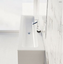 Раковина для ванної Marmorin Mono 1200 врізна без крила литий камінь білий P_U_595_04_1200