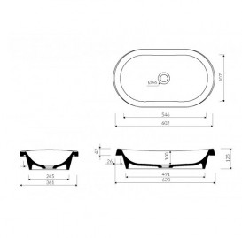 Раковина для ванной Marmorin Pia 700 накладная без крыла литой камень белый 570 070 020 xx x
