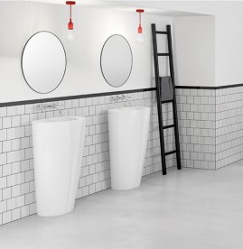 Раковина для ванной Marmorin Selia 55х34,8 см напольная литой камень белый 719 055 020 xx x