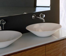 Раковина для ванної Marmorin Spot накладна без крила литий камінь білий P_U_535_03_0463