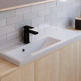 Раковина для ванної Marmorin Talia 900 L вбудована ліва литий камінь білий 270 090 720 xx x