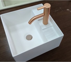 Раковина для ванной Marmorin Tantium I накладная без крыла литой камень белый P_U_532_03_0282