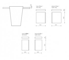 Раковина для ванной Marmorin Tebe 550 с полочками 325 напольная литой камень белый P 530 550 020 010