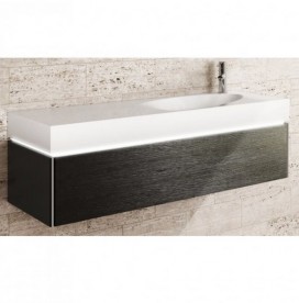 Раковина для ванної Marmorin Ugo 140х43 см литий камінь білий P_U_528_03_1400