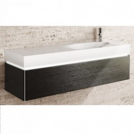 Раковина для ванной Marmorin Ugo 165х43 см правосторонняя литой камень белый P_U_528_01_1650