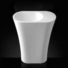 Раковина для ванной Marmorin Wega 60,7х30,5 см левосторонняя литой камень белый P 515 060 720 010