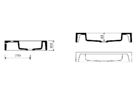 Раковина для ванной Marmorin Zoya 600 накладная без крыла литой камень белый P_U_552_01_0600