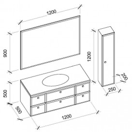 Раковина для ванной Marsan Элис глянец со столешницей акриловый камень матовая 1200 белый ЭЛИС120АКРИЛ