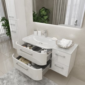 Раковина для ванной Marsan Regine 1130 правая/левая акриловый камень на тумбу REGINE1130акрил