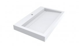 Раковина для ванної Miraggio Agness 750 накладна з отвором під змішувач білий матовий 0000154