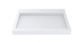 Раковина для ванної Miraggio Agness 750 накладна з отвором під змішувач білий матовий 0000154