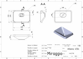Раковина для ванной Miraggio Albena 44х31 см Mirasoft Technology белый матовый 0001063