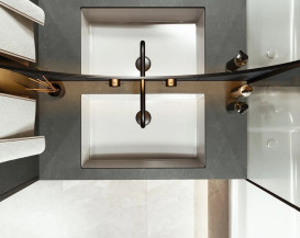 Раковина для ванної Miraggio Bogota 505 мармур литий Miramarble білий 0000492