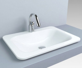 Раковина для ванної Miraggio California 61,4x45,6 см кварцовий пісок Mirastone білий 0000389