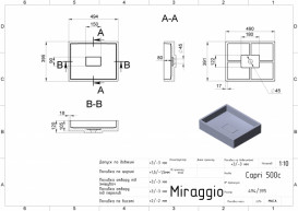Раковина для ванної Miraggio Capri 49,4х39,5 см литої мармур Miramarble синьо-зелений 0000289