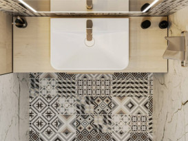 Раковина для ванної Miraggio Chamonix 65,5х43,2 см Miramarble білий 0000759