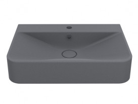 Раковина для ванной Miraggio Chamonix 65,5х43,2 см Mirastone серый матовый 8813457