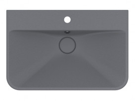 Раковина для ванной Miraggio Chamonix 65,5х43,2 см Mirastone серый матовый 8813457