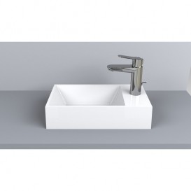 Раковина для ванной Miraggio Copper 400 накладная с отверстием под смеситель белый глянцевый  0000162