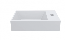 Раковина для ванной Miraggio Copper 400 накладная с отверстием под смеситель белый матовый 0000163