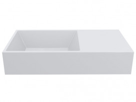 Раковина для ванної кімнати Miraggio Copper 500 Miramarble білий 0001052