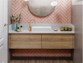 Раковина для ванної кімнати Miraggio Copper 500 Miramarble білий 0001052