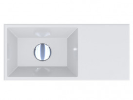 Раковина для ванной Miraggio Copper 500 литой мрамор Miramarble белый 0001052