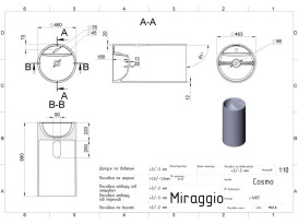 Раковина для ванной Miraggio Cosmo 460 46х46 см Mirasoft белый матовый 0002301
