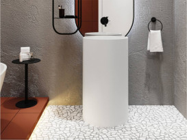 Раковина для ванної Miraggio Cosmos Ø50,3 см литий мармур Mirasoft Technology білий 0001635