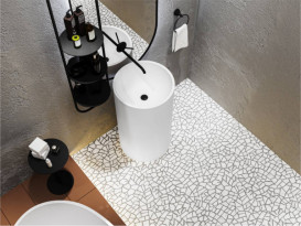 Раковина для ванної Miraggio Cosmos Ø50,3 см литий мармур Mirasoft Technology білий 0001635