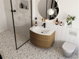 Раковина для ванной Miraggio Dea 800 литой мрамор Miramarble белый 0001536