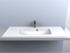 Раковина для ванной Miraggio Della 1100 врезная с отверстием под смеситель белый глянцевый 0000170