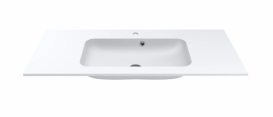 Раковина для ванной Miraggio Della 1100 врезная с отверстием под смеситель белый матовый 0000171
